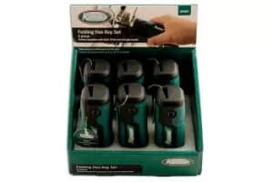 Kamasa 56004 Folding Hex Key Set 9pc (CD) - Made from Chrome Vanadium