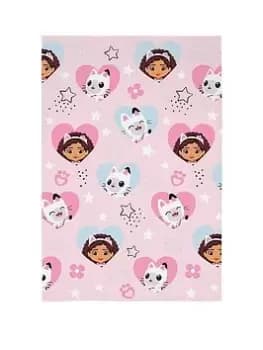 Gabby'S Dollhouse Dollhouse Hearts And Stars Fleece Blanket