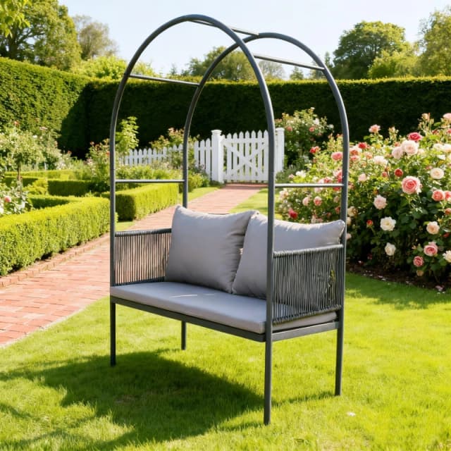 Linea Linea Arbour Bench 63 Black unisex One Size