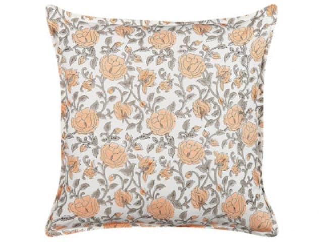 Beliani Throw Cushion Meadia Cotton 45 X 45cm Multicolour Floral Pattern