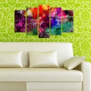 5ABSMDF-64 Multicolor Decorative MDF Painting (5 Pieces)