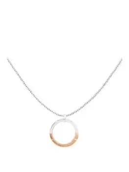 Calvin Klein Womens Calvin Klein two tone stainless steel and rose gold IP necklace, Two Tone, Women