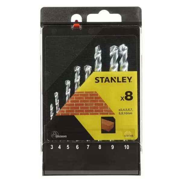 Stanley 8Pc Masonry Drill Bit Set - STA56040-QZ