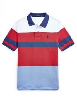 Ralph Lauren Boys Short Sleeve Colour Block Polo Shirt - Red