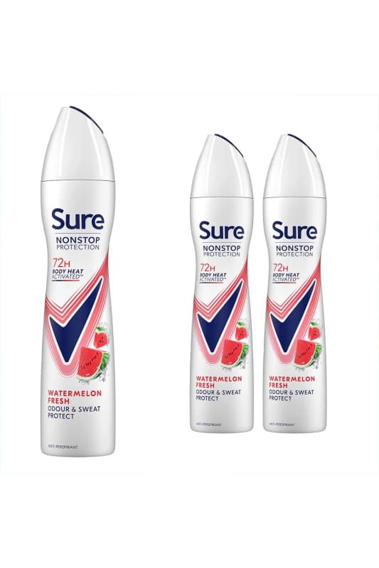 Sure Women 'Antiperspirant' 72H Protection Fresh Advance Deo, 3x250ml White female