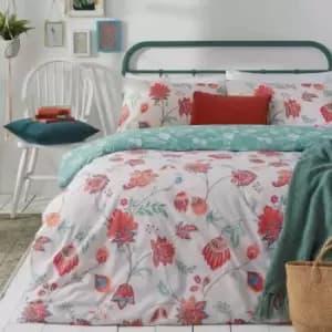 Furn. Amreli Super King Duvet Cover Set Cotton Polyester Coral