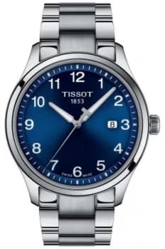 Tissot Mens XL Blue Dial Stainless Steel Bracelet Watch