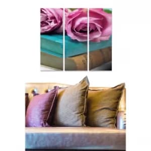 MDF3107008 Multicolor Decorative MDF Painting (3 Pieces)