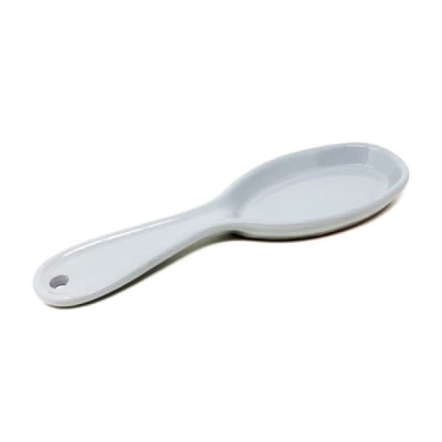 Verano Spanish Ceramics Rustic Pastel Fully Dipped Terracotta Kitchen Dining Utensil Spoon Rest Grey (L) 27Cm