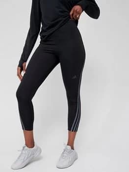 adidas Run Icons 3 Stripes Leggings - Black Size XL Women