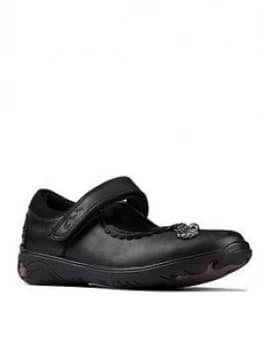 Clarks Toddler Sea Shimmer Mary Jane School Shoe - Black