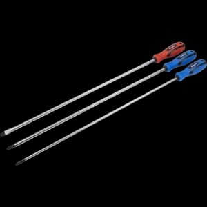 Siegen 3 Piece Extra Long Hammer Through Screwdriver Set