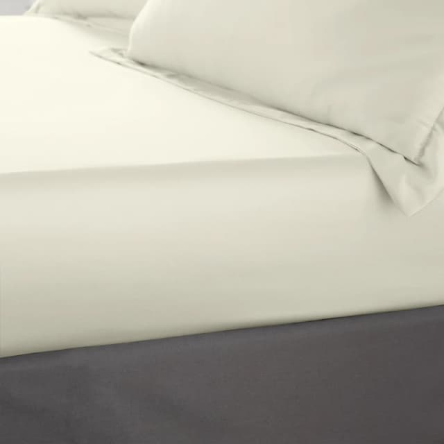 Catherine Lansfield Silky Soft Satin Fitted Sheet Fitted Sheets Single Neutral 42840969010
