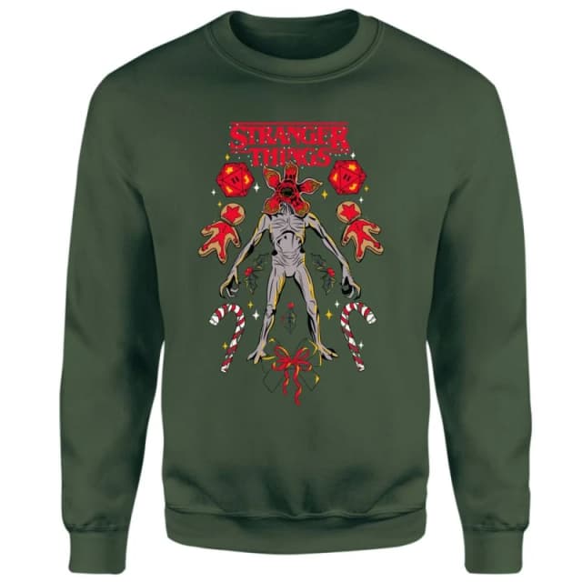 Stranger Things Demogorgon Christmas Christmas Jumper - Green - S