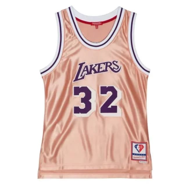 Mitchell & Ness Womens NBA Los Angeles Lakers Jersey Magic Johnson Rose Female M