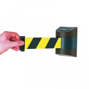 Slingsby VFM Black Yellow Fully RetracTable Barrier Wall Unit 7.7m 309844