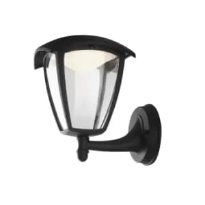 LADY Outdoor LED Wall Lanterns with Sensor Black, IP44 800lm 4000K 21x24x17cm