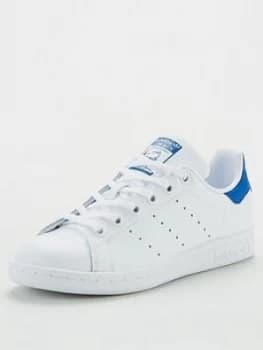adidas Originals Stan Smith Junior Trainers - White/Blue, Size 3