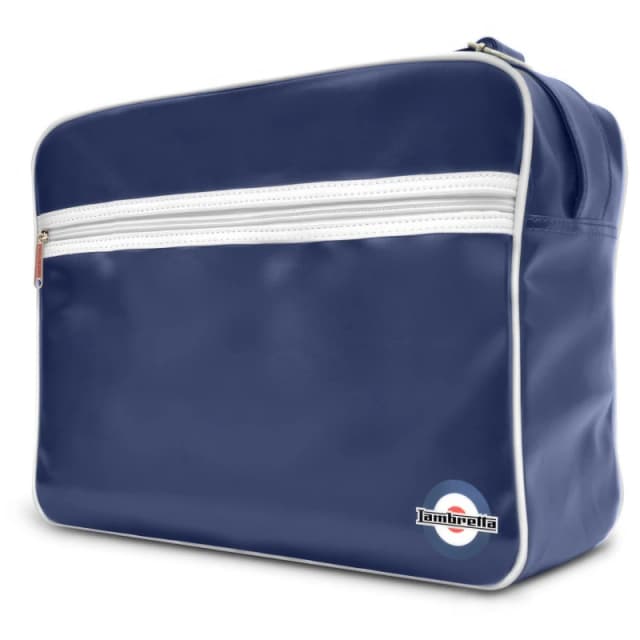 Lambretta Mens Retro Flight Bag Navy/White male One Size