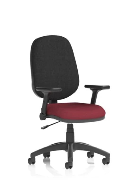 Eclipse Eclipse Plus I Lever Task Operator Chair Bespoke Colour Seat Ginseng Chilli With Height Adjustable And Folding Arms KCUP1717