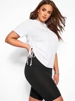 Yours Control Legging Short. Black, Size 16, Women