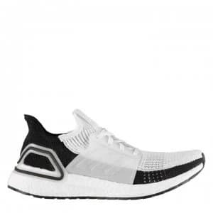 adidas UltraBoost 19 Mens Running Shoes - White/Black/Gry