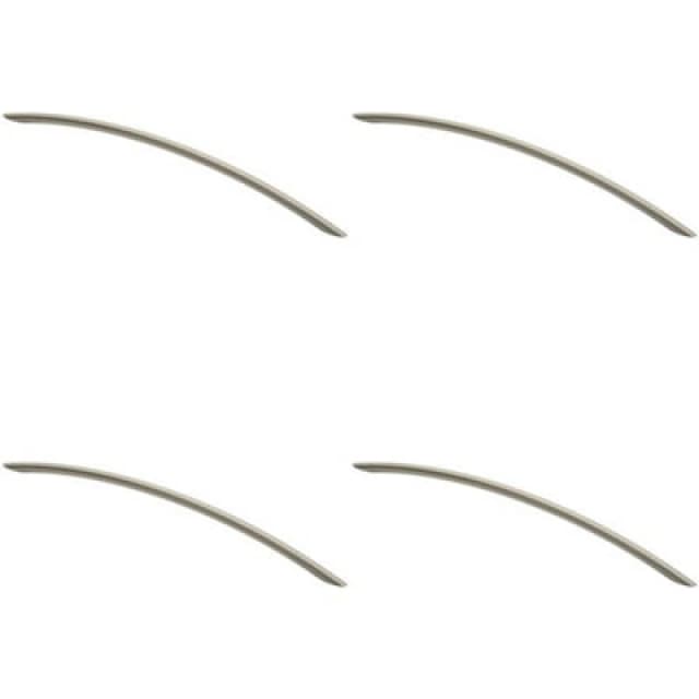 Loops 4x Curved Bow Cabinet Pull Handle 372 x 10mm 320mm Fixing Centres Satin Nickel Metallics unisex