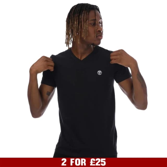 Timberland Dunstan River V-Neck T-Shirt - Black S