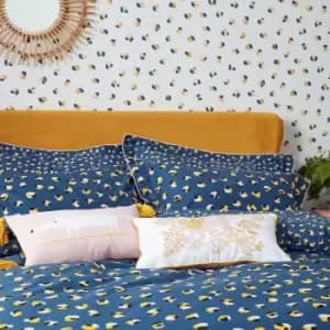 Scion Leopard Dots Single Duvet Cover Set, Denim & Milkshake