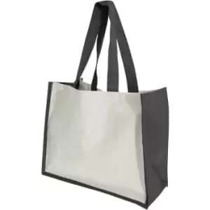 Westford Mill Printers Jute Cot Shopper Bag (21 Litres) (One Size) (Black) - Black