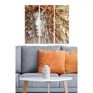 MDF3187838 Multicolor Decorative MDF Painting (3 Pieces)