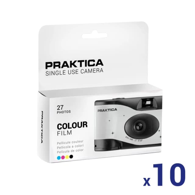 Praktica Praktica Single Use Disposable Colour Film Camera with Flash - Wedding White (Pack of 10) N21F-WHITEx10