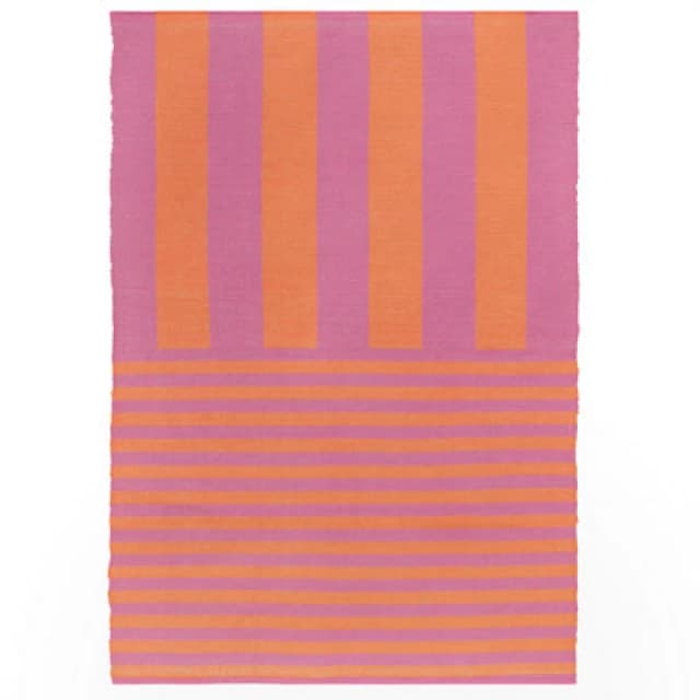 Furn. Deck Stripe Printed Indoor/Outdoor Rug Orange/Pink 120 X 170Cm, Orange 5.03E+12