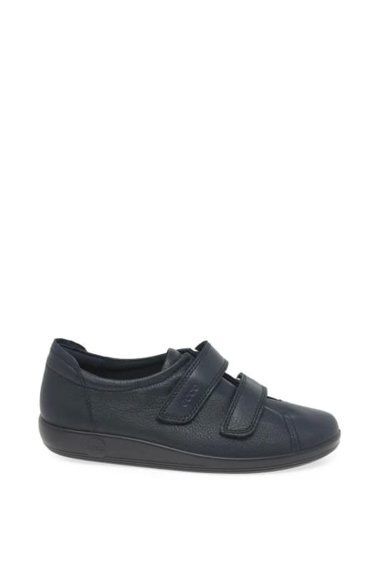 Ecco Womens 'Soft 2 Strap' Casual Trainers in Dark Navy Size: 4 Dark Navy Female 4