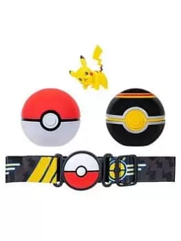 Pokemon Pkw - Clip 'N' Go Poke Ball Belt Set (Poke Ball, Luxury Ball, And Pikachu #4) W10