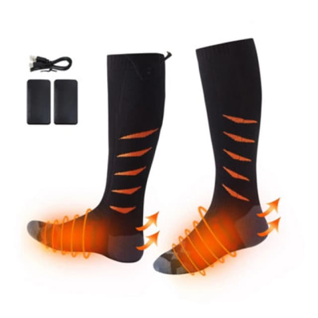 Ezysleep Ezysleep Rechargeable Heated Socks in Black One Size Unisex 0721545336613