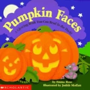 pumpkin faces a glowing book you can read in the dark