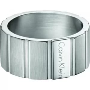 Mens Calvin Klein Stainless Steel Size R/S Plate Ring Size S
