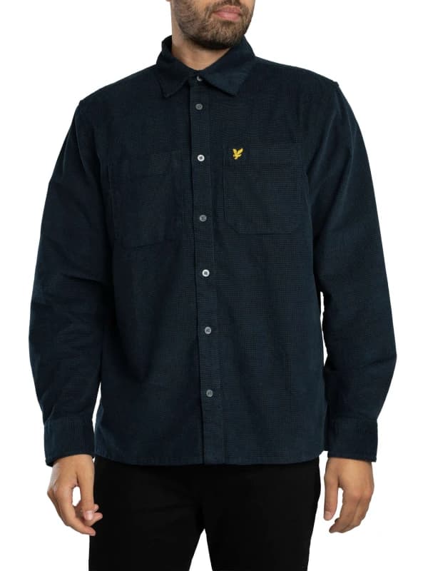 Lyle & Scott Long-sleeved corduroy shirt Lyle & Scott Bleu Male M
