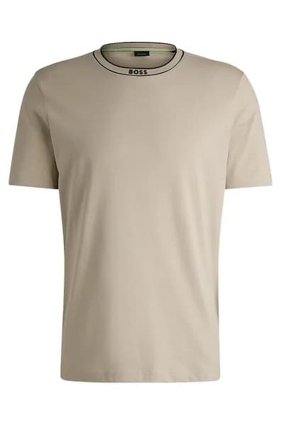BOSS Bodywear RN Logo-Print Cotton-Jersey T-Shirt - XXL Beige Tops male 50514914-255 XXL
