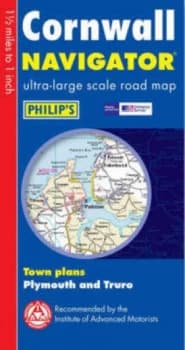 Philips Navigator Road Map Cornwall Hardback