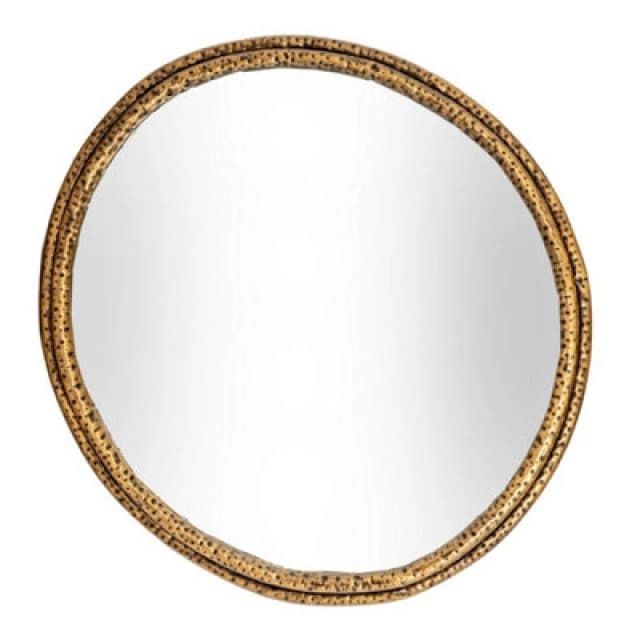 Hill Interiors Nahla Large Mirror With Dimpled Frame - Glass - L3 X W86 X H82cm - Gold