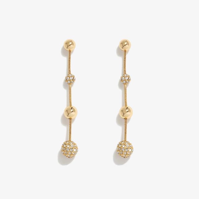 Mood Gold Crystal Linear Ball Drop Earrings Jewellery Sets One Size Gold 72748710000
