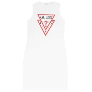 Guess HELENA girls's Childrens dress in White. Sizes available:8 ans,10 ans,12 ans,14 ans,16 ans