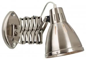 1 Light Extendable Indoor Wall Spotlight Brushed Steel, E27