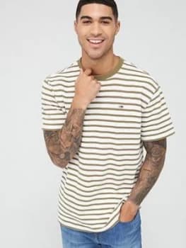Tommy Jeans Stripe T-Shirt - Olive