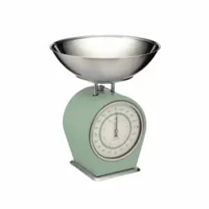 KitchenCraft Living Nostalgia Mechanical Kitchen Scales - English Sage Green