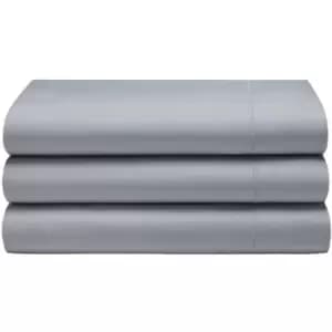 Belledorm - Cotton Sateen 1000 Thread Count Flat Sheet (Double) (Platinum) - Platinum