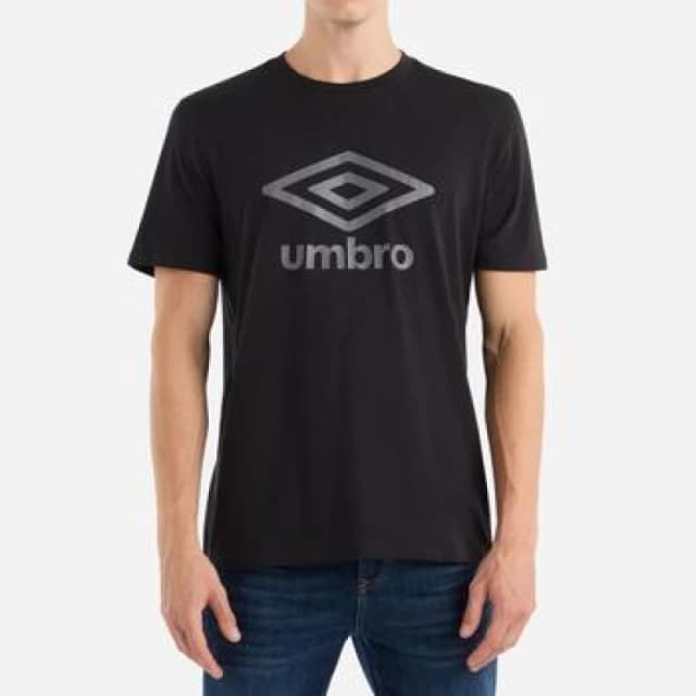 Umbro Umbro Men Stacked Logo T-Shirt in Black Size: Small Black S Male 5063470753291