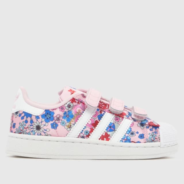 adidas Originals Kids Superstar Superstar Low-Top Trainers Pink/White female C13 (31.5)